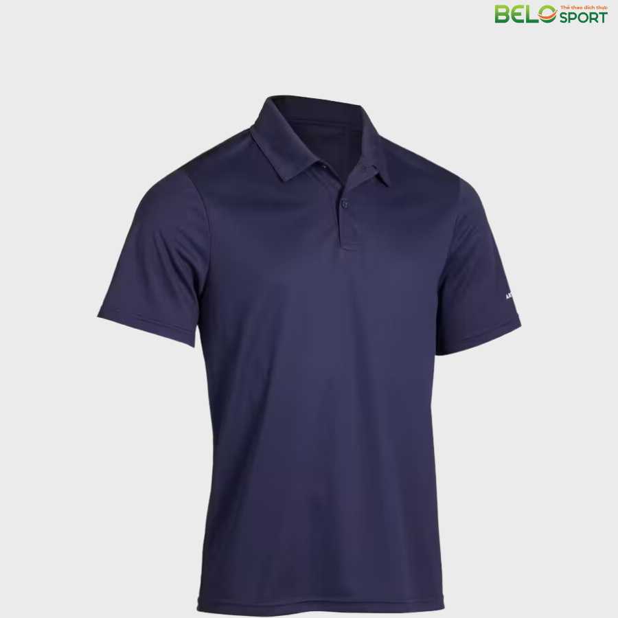 Áo Polo Thể Thao Màu Trắng Mà Xanh Họa Tiết Trơn