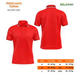 Áo Polo Thời Trang Thể Thao Cổ Bẻ Cotton 100