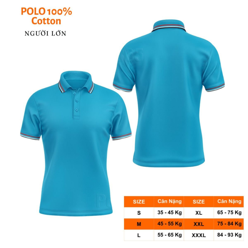 Áo Polo Thời Trang Thể Thao Cổ Bẻ Cotton 100