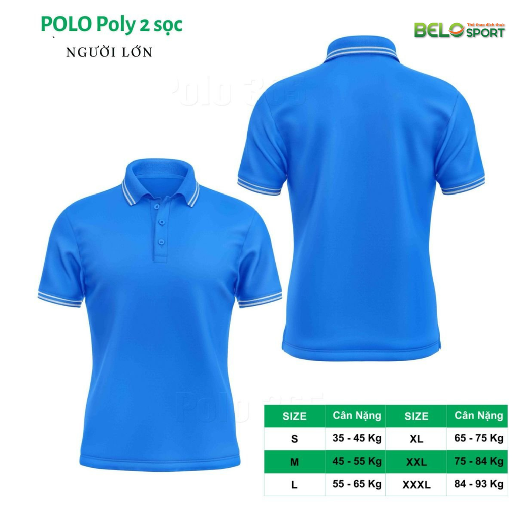 Áo Polo Thời Trang Thể Thao Cổ Bẻ PoLy 2 Sọc