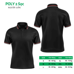 Áo Polo Thời Trang Thể Thao Cổ Bẻ PoLy 2 Sọc