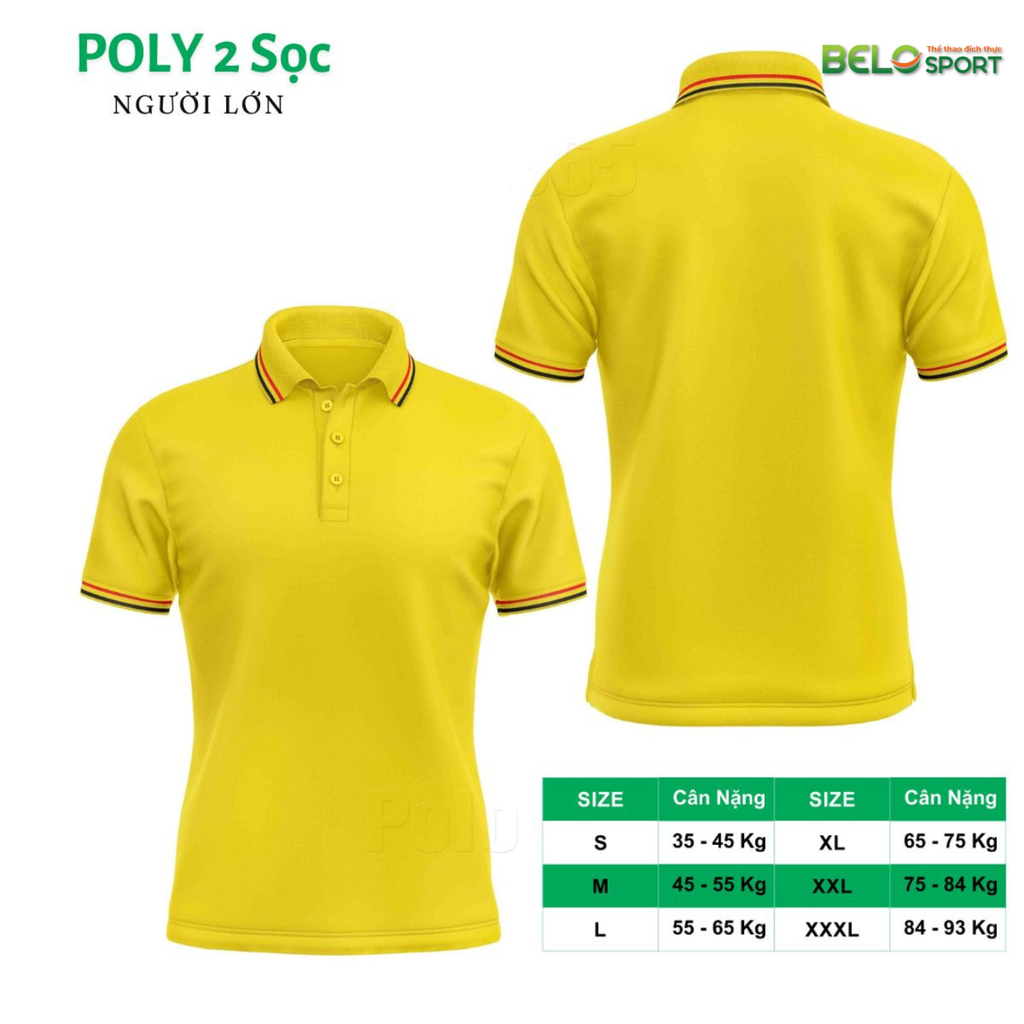 Áo Polo Thời Trang Thể Thao Cổ Bẻ PoLy 2 Sọc