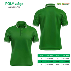 Áo Polo Thời Trang Thể Thao Cổ Bẻ PoLy 2 Sọc