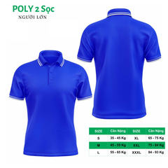 Áo Polo Thời Trang Thể Thao Cổ Bẻ PoLy 2 Sọc