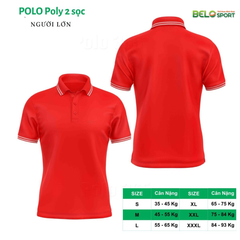 Áo Polo Thời Trang Thể Thao Cổ Bẻ PoLy 2 Sọc