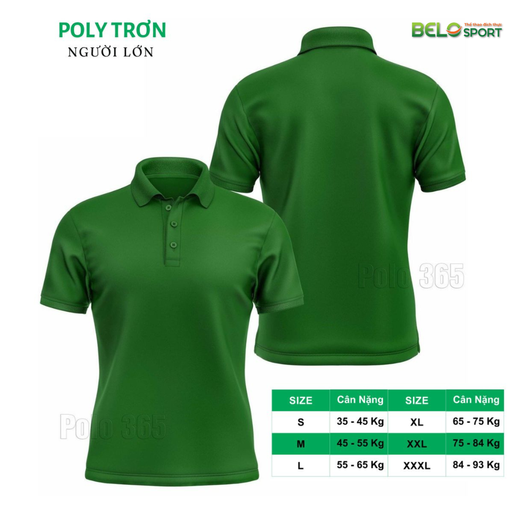 Áo Polo Thời Trang Thể Thao Cổ Bẻ PoLy Trơn