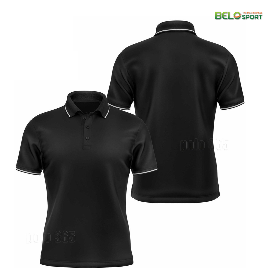 Áo Polo Thời Trang Mè 1 Sọc Màu Xanh Bích