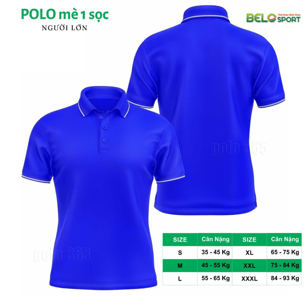 Áo Polo Thời Trang Mè 1 Sọc Màu Xanh Bích