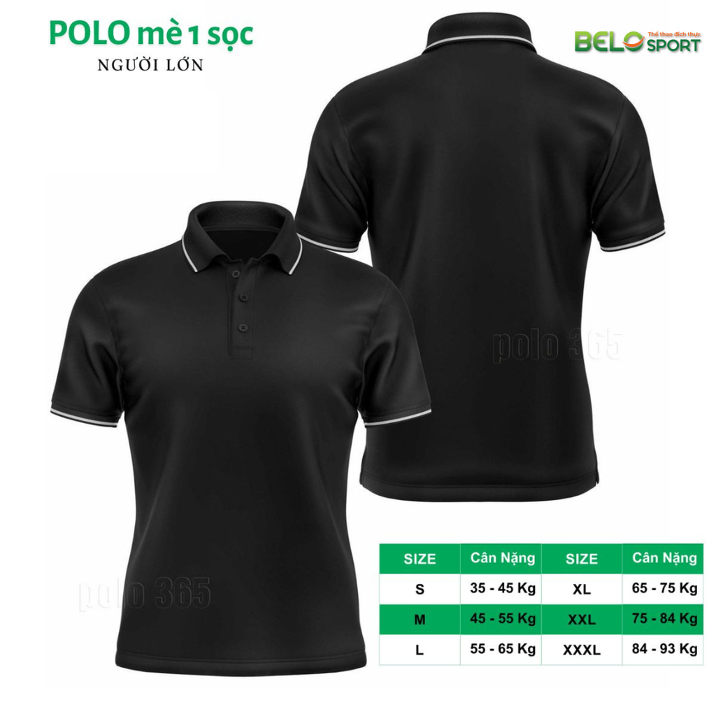 Áo Polo Thời Trang Mè 1 Sọc Màu Trắng