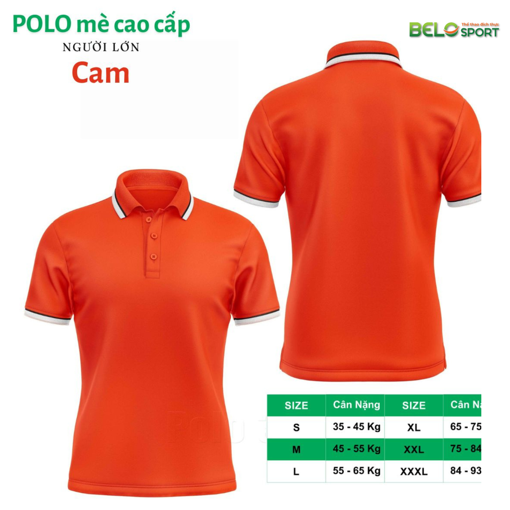 Áo Polo Thời Trang Thể Thao Cổ Bẻ Vải Mẻ Cao Cấp