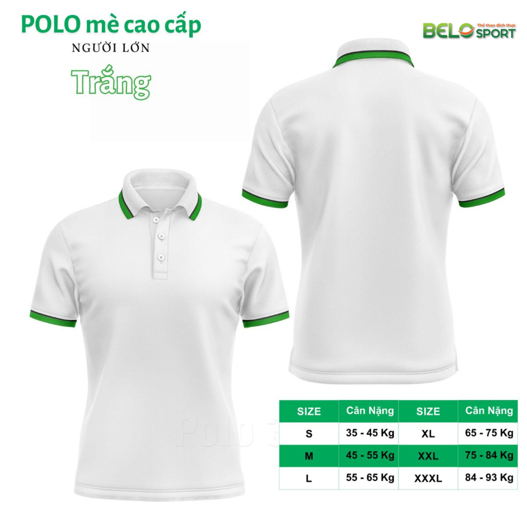 Áo Polo Thời Trang Thể Thao Cổ Bẻ Vải Mẻ Cao Cấp