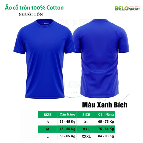 Áo Polo Thời Trang Thể Thao Cotton 100% Cổ Tròn