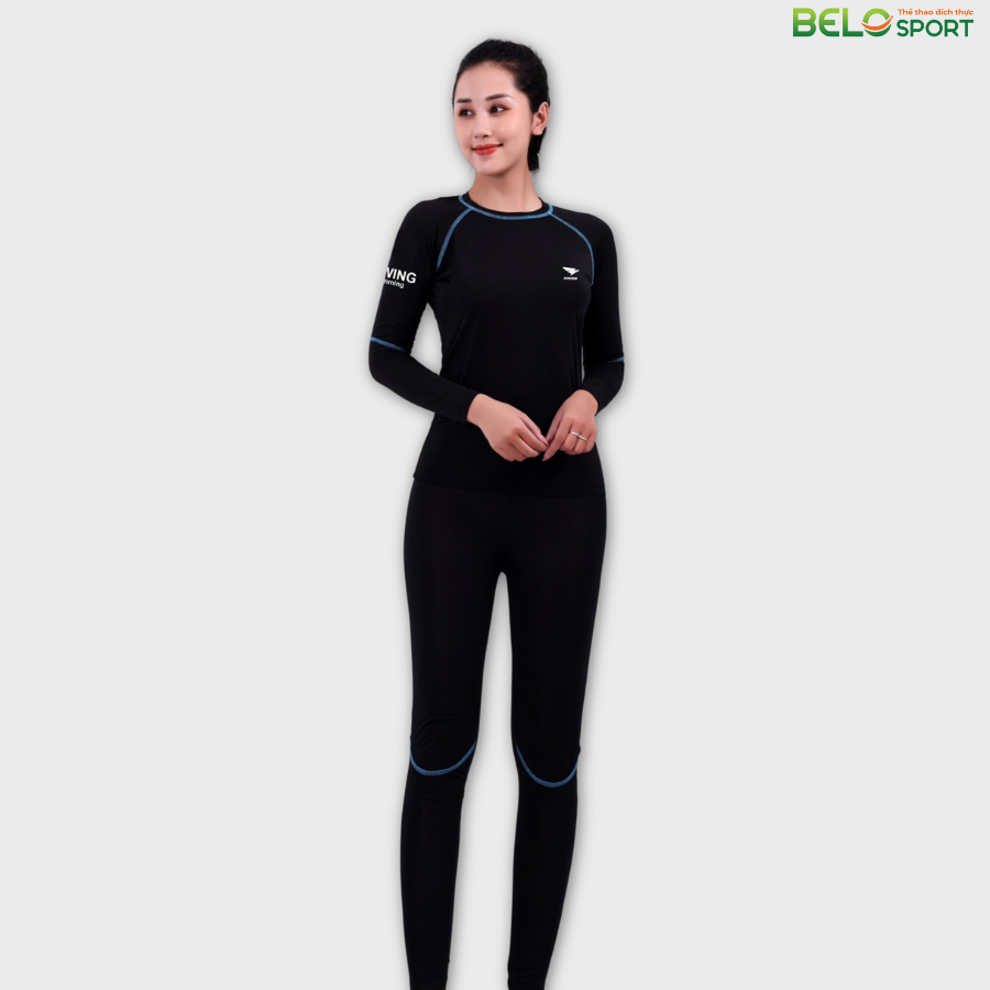 Bộ bơi Hiwing Dài Nữ – Màu Đen Xanh