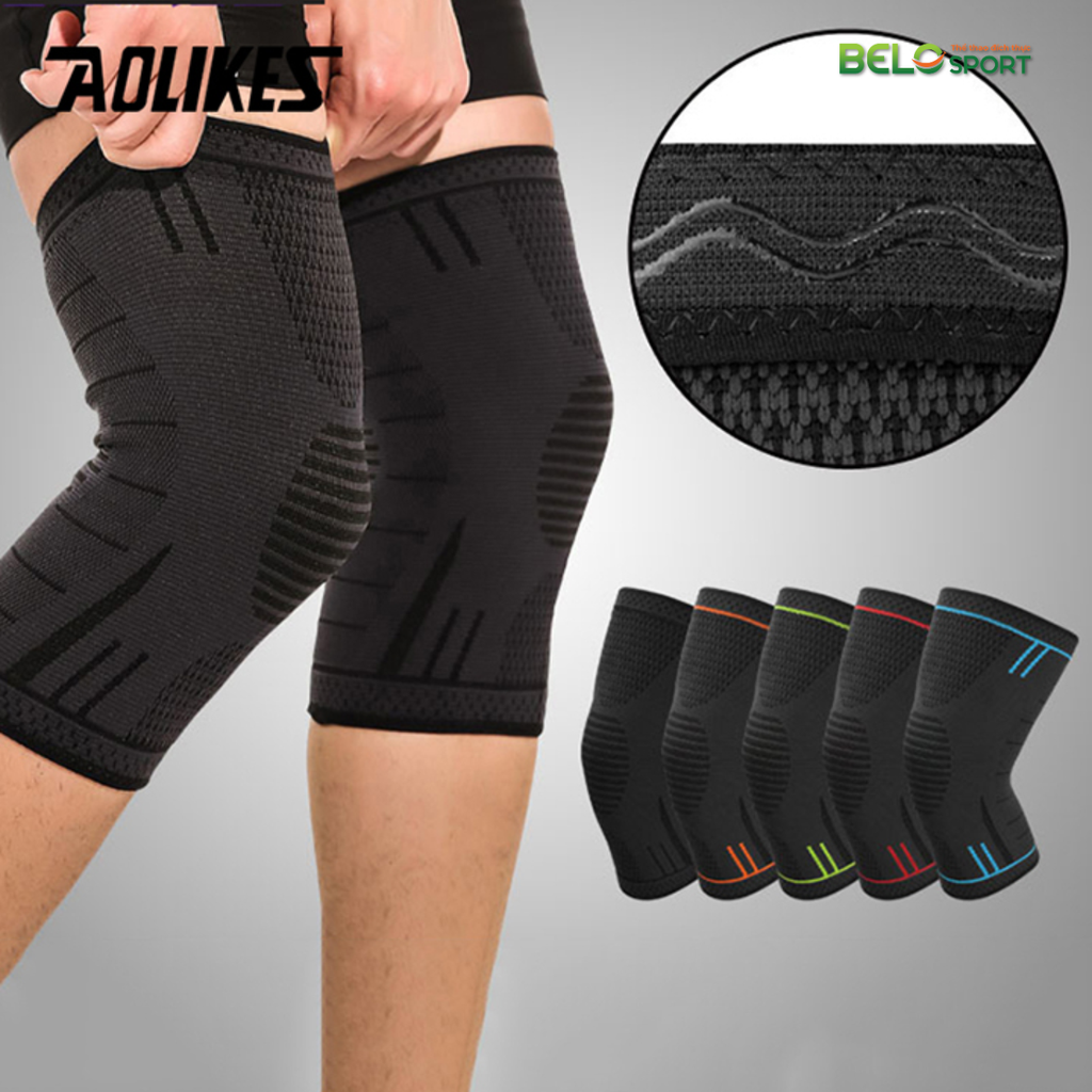 Bó Gối Đàn Hồi Co Giãn 4 Chiều Aolikes AL7723 Màu Đỏ