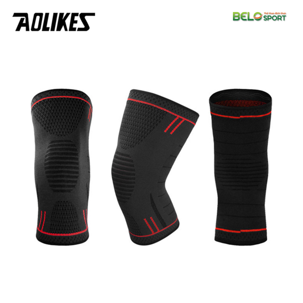 Bó Gối Đàn Hồi Co Giãn 4 Chiều Aolikes AL7723 Màu Đỏ