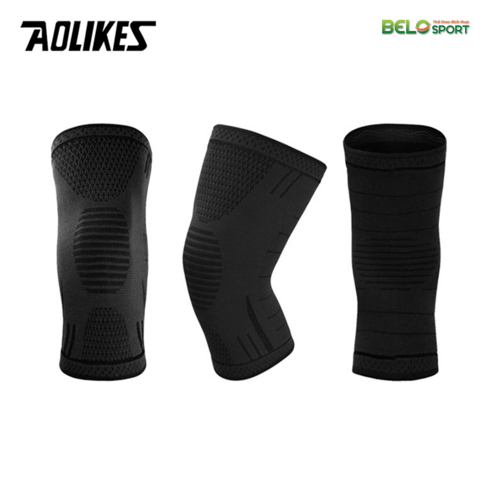 Bó Gối Đàn Hồi Co Giãn 4 Chiều Aolikes AL7723 Màu Đen
