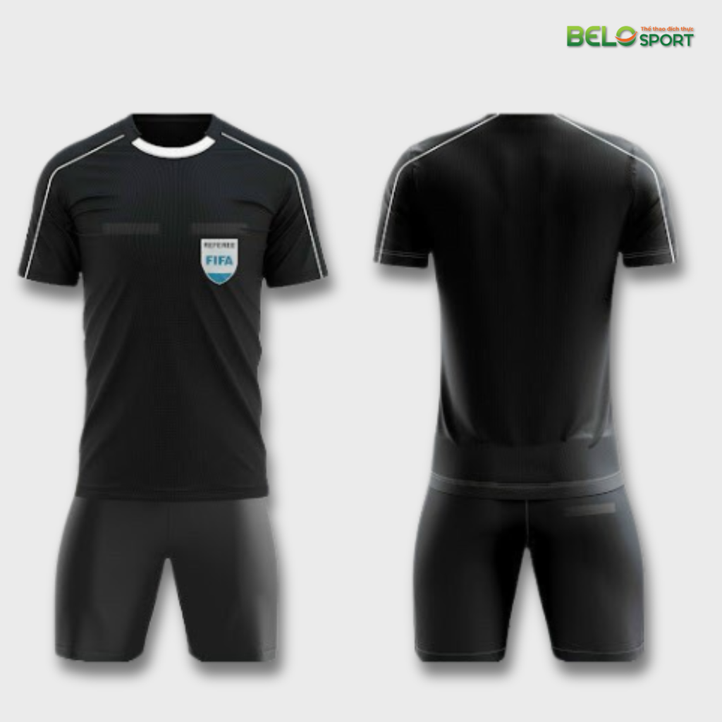 Bộ Quần Áo Trọng Tài  - Màu Đen