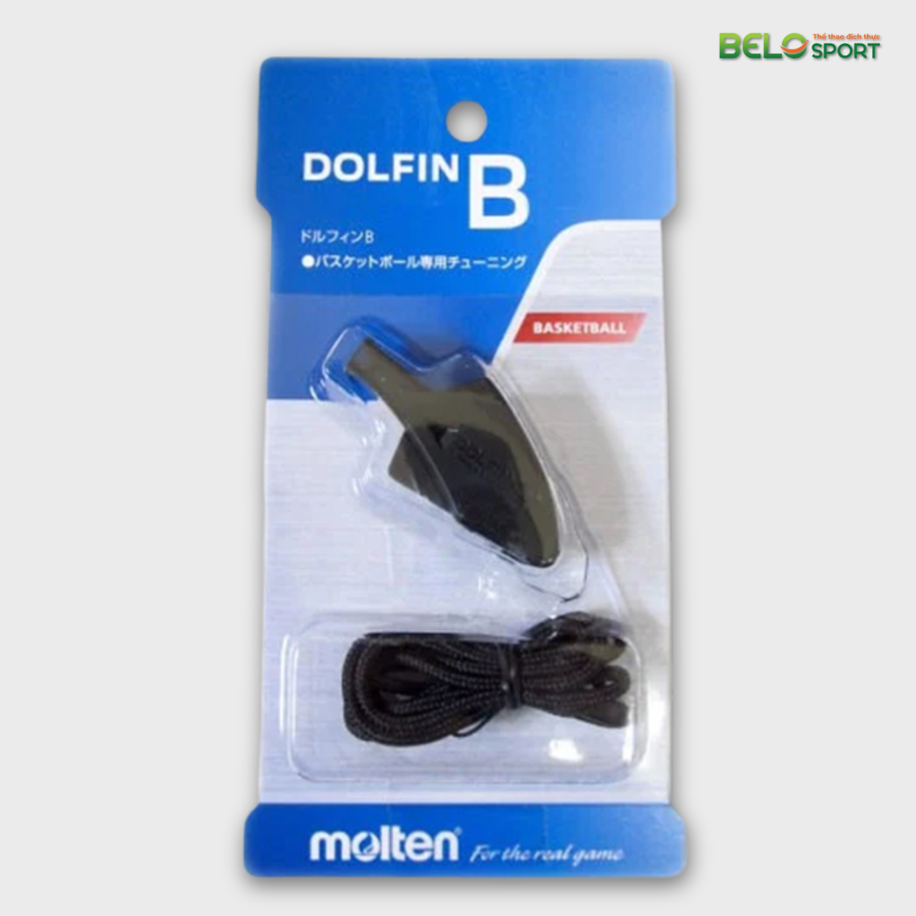 Còi trọng tài Bóng rổ Molten Dolfin B màu Đen