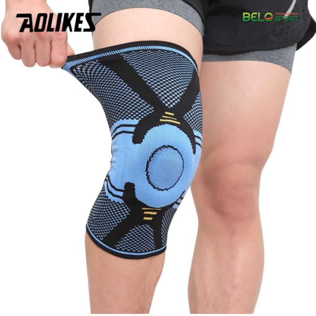 Đai Bảo Vệ Đầu Gối Lót Silicon Cao Cấp Aolikes AL7725