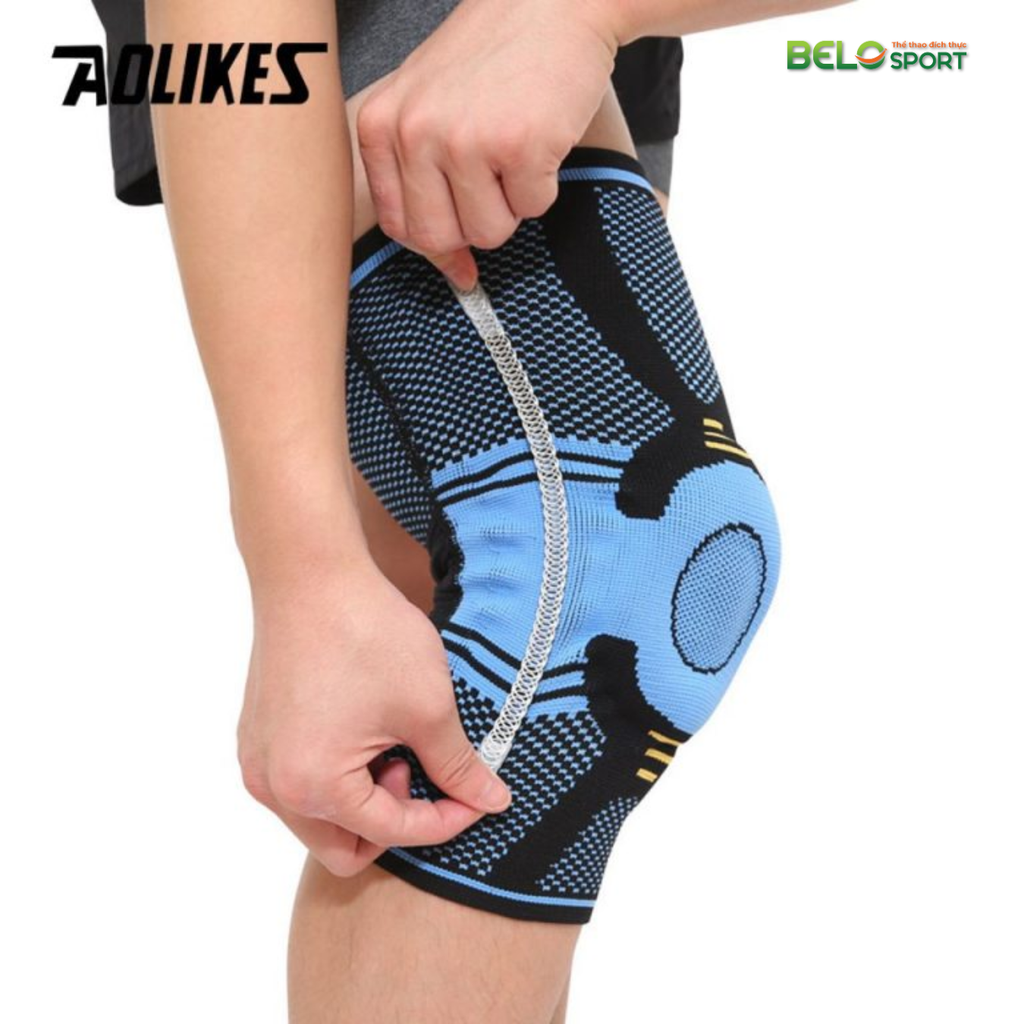 Đai Bảo Vệ Đầu Gối Lót Silicon Cao Cấp Aolikes AL7725