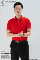 Áo Polo Thể Thao CLANKER 01 Nam , Nữ Màu Đỏ Vải Cá Sấu Thể Thao Mịn Co Dãn 4 Chiều Phủ Nano Kháng Khuẩn
