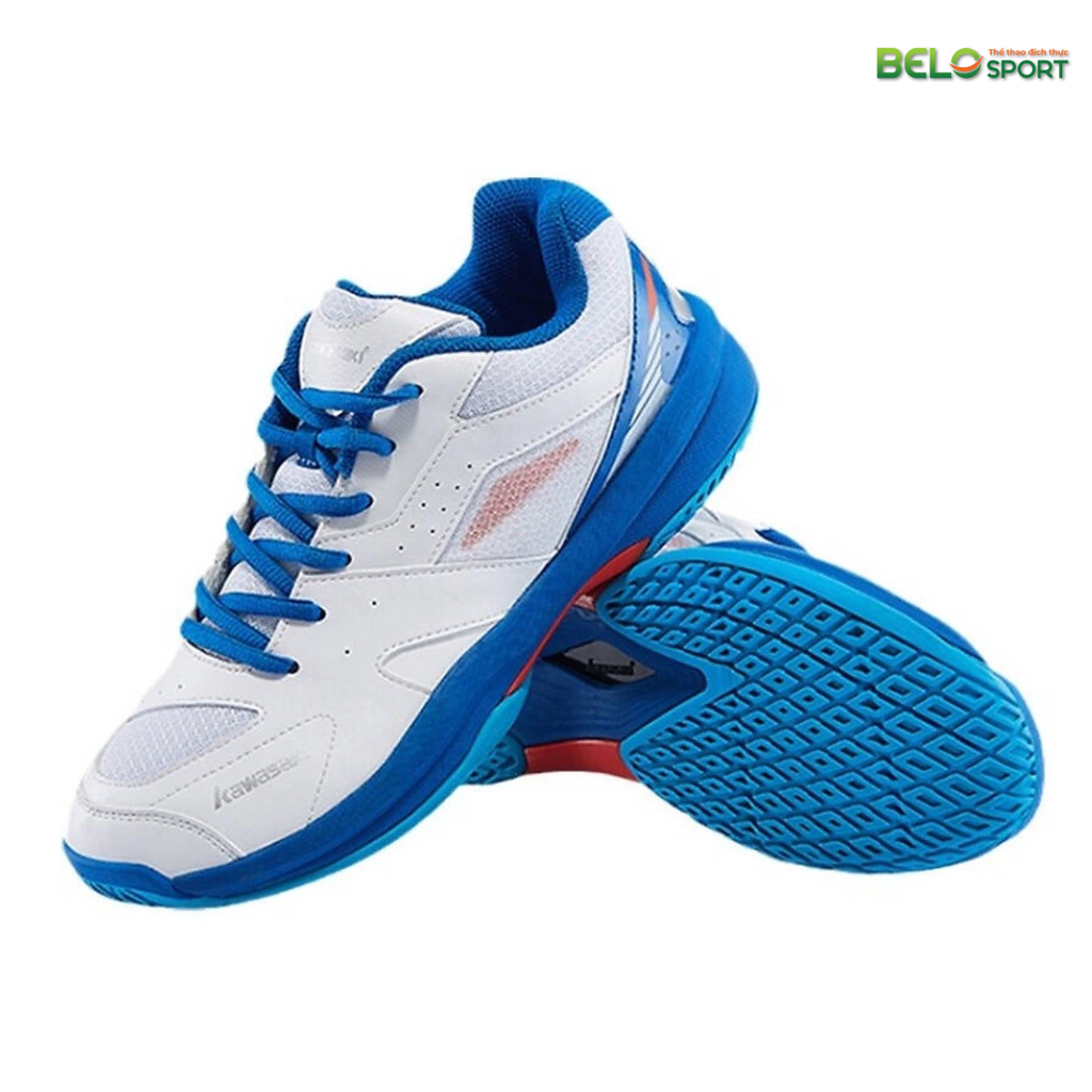 Giày Bóng Chuyền, Cầu Lông, Pickleball Kawasaki K098 Trắng Xanh