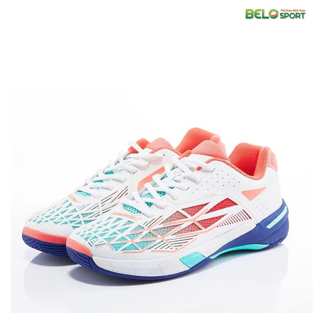 Giày Bóng Chuyền, Cầu Lông, Pickleball Kawasaki K567 - Trắng Đỏ