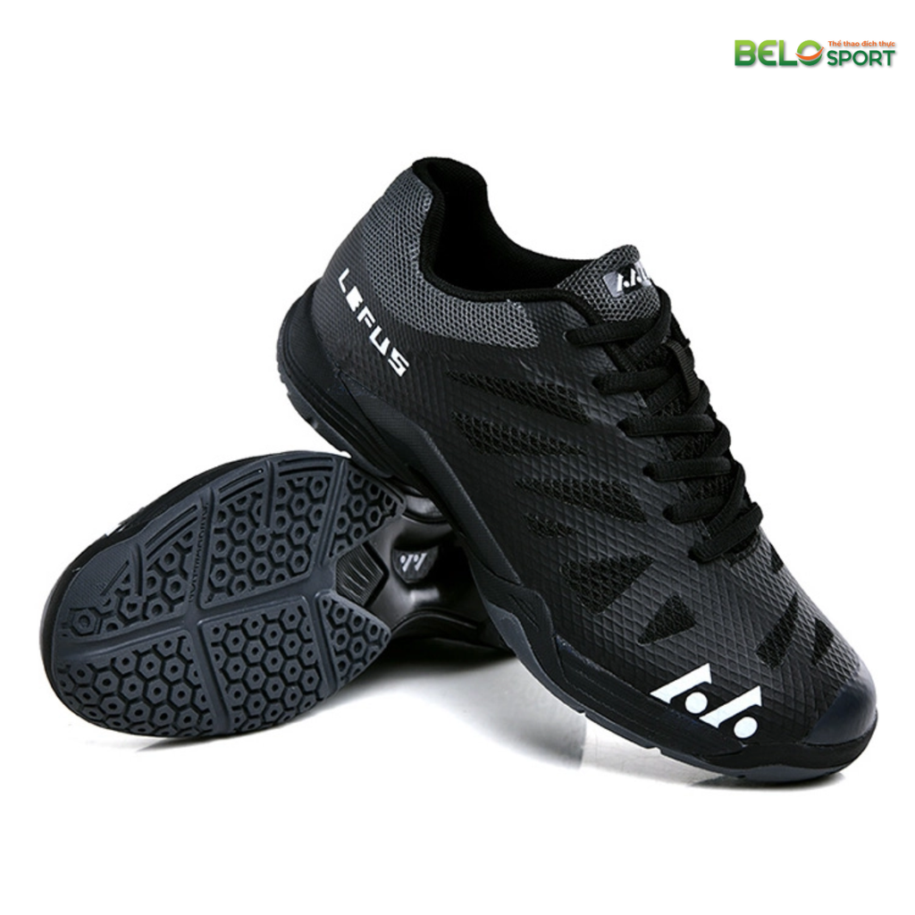 Giày Bóng Chuyền, Cầu Lông, Pickleball Lefus L010 Màu Đen