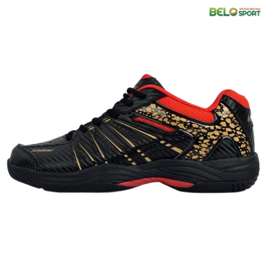 Giày Cầu Lông, Bóng Chuyền, Pickleball Kawasaki 065 Màu Đen