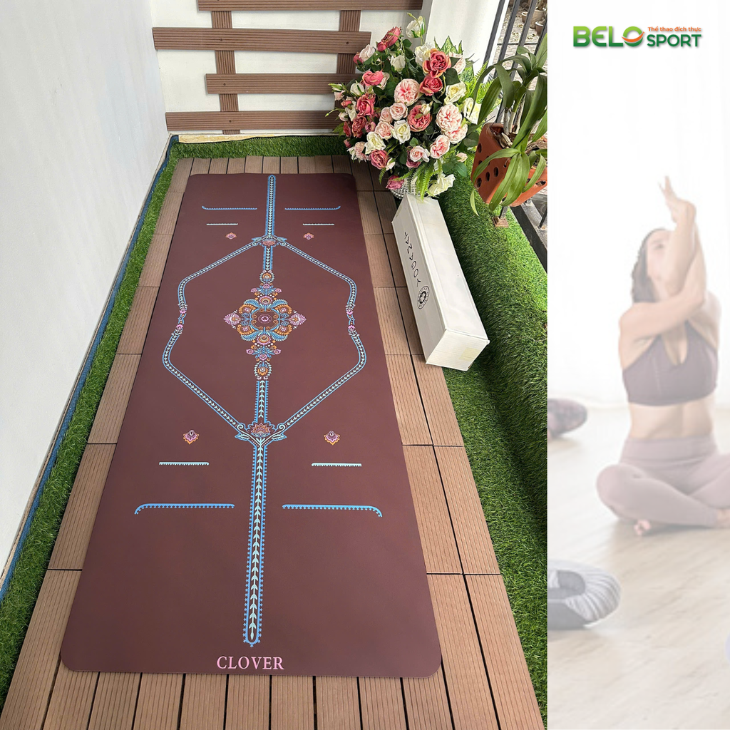 Thảm Tập Yoga Clover Họa Tiết Hoa