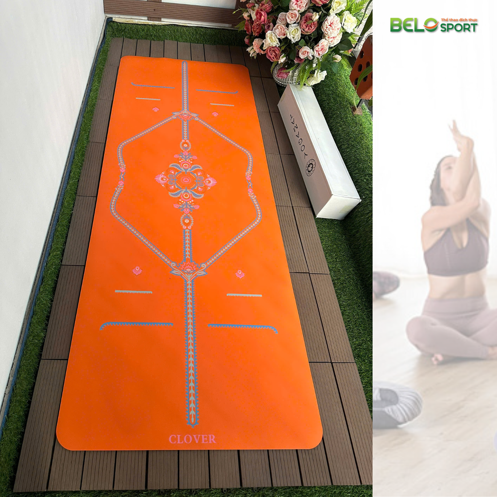 Thảm Tập Yoga Clover Họa Tiết Hoa