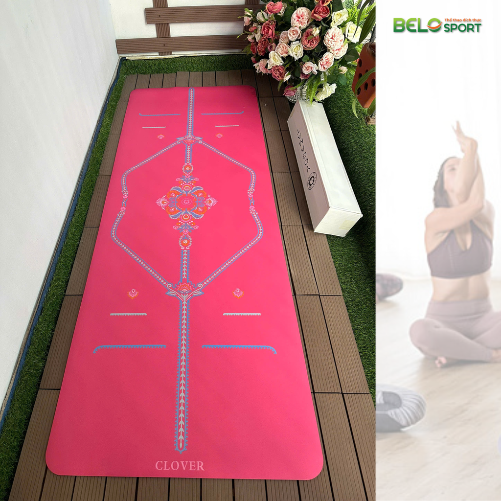 Thảm Tập Yoga Clover Họa Tiết Hoa