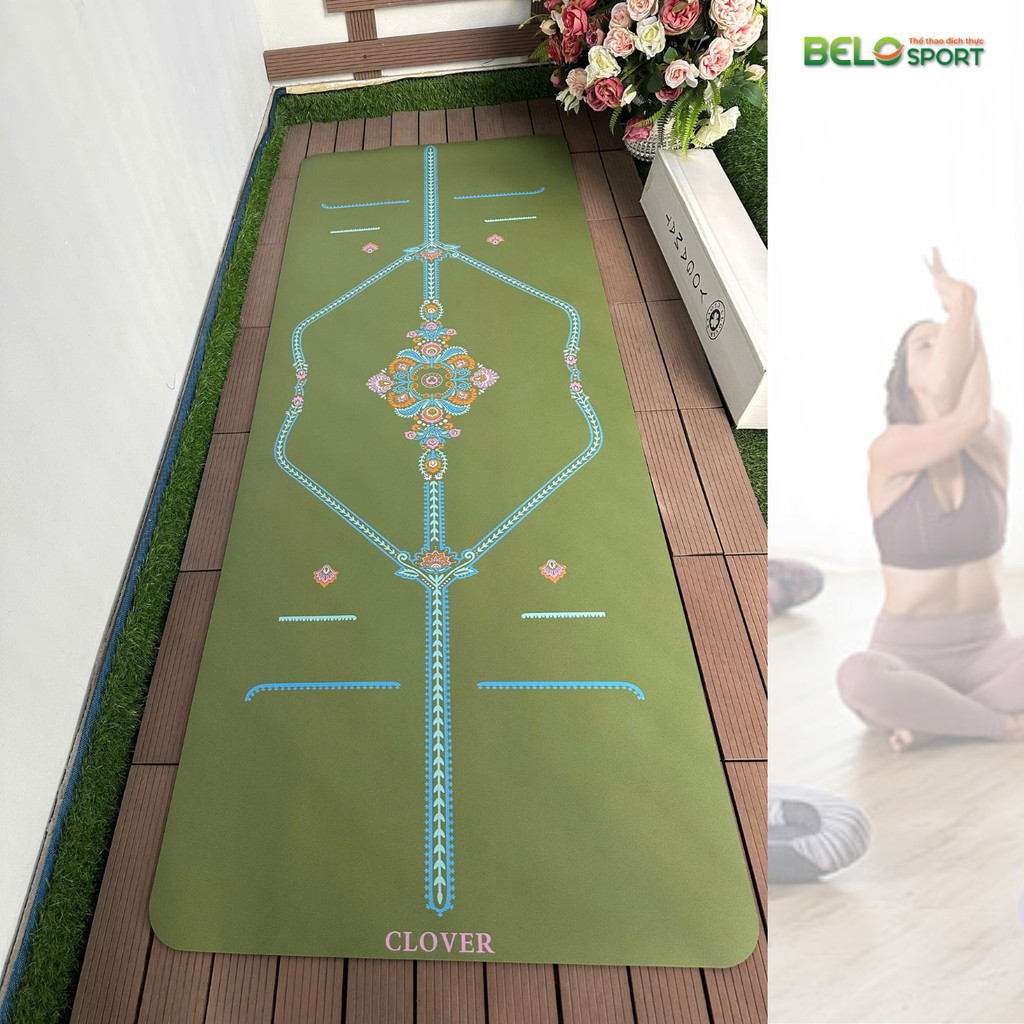 Thảm Tập Yoga Clover Họa Tiết Hoa
