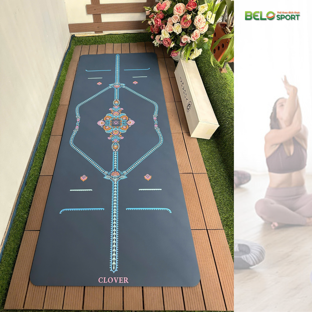 Thảm Tập Yoga Clover Họa Tiết Hoa