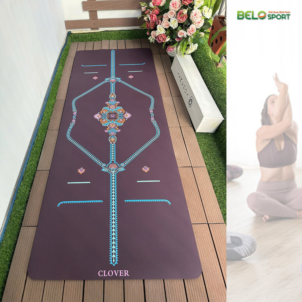Thảm Tập Yoga Clover Họa Tiết Hoa