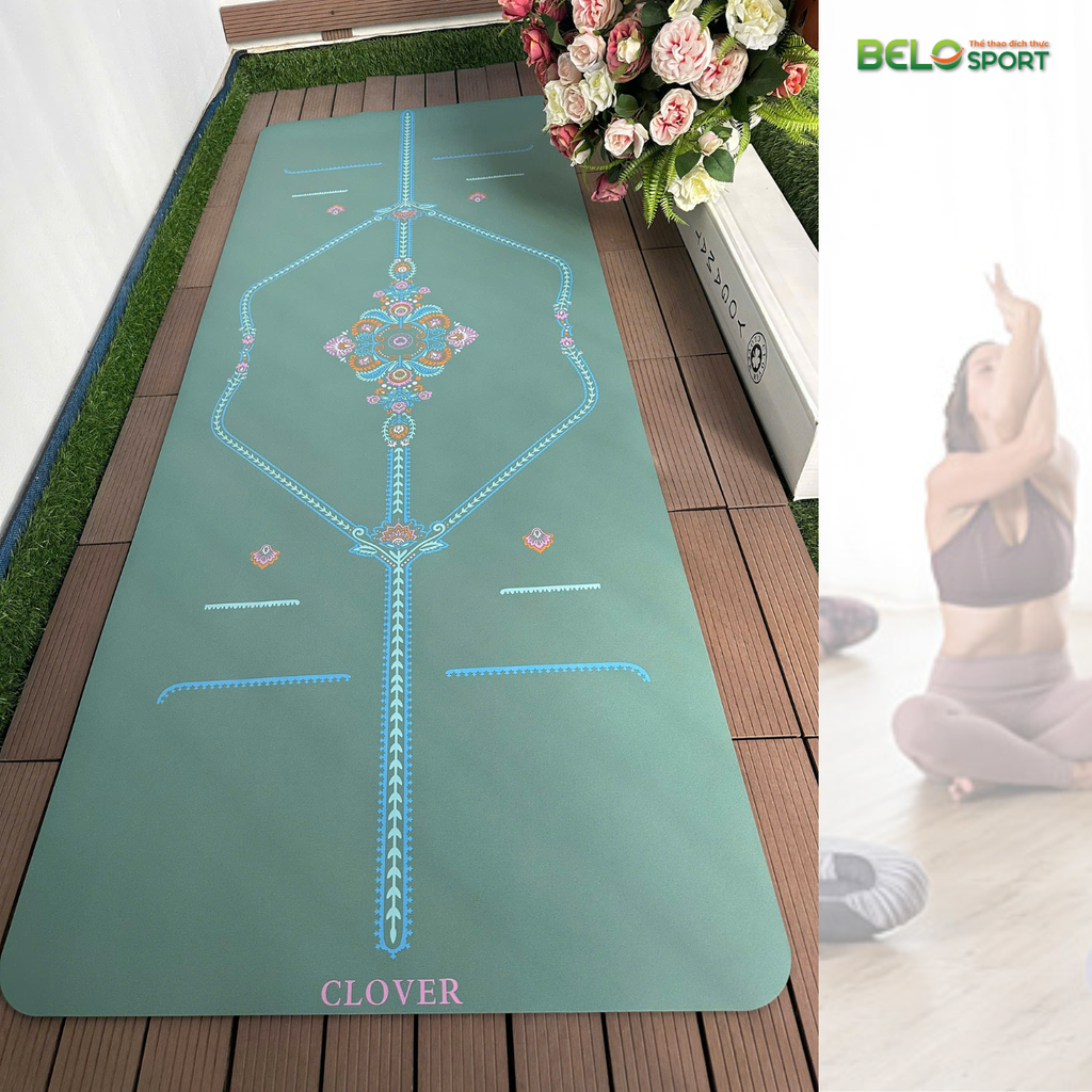 Thảm Tập Yoga Clover Họa Tiết Hoa