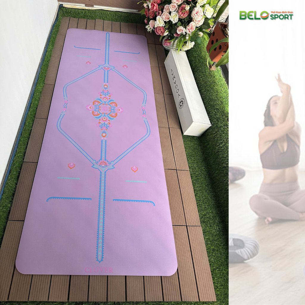 Thảm Tập Yoga Clover Họa Tiết Hoa