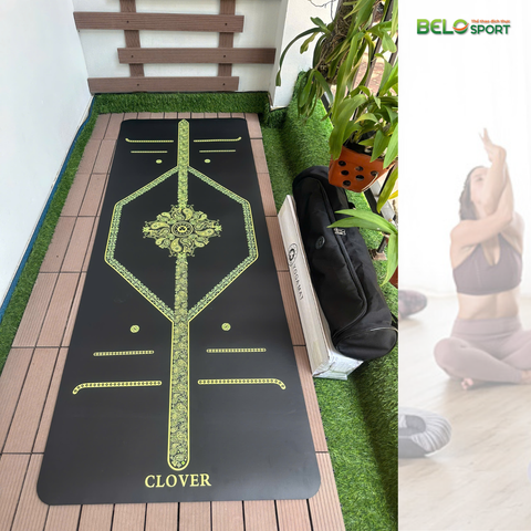 Thảm Tập Yoga Clover Họa Tiết Ngọc Trai