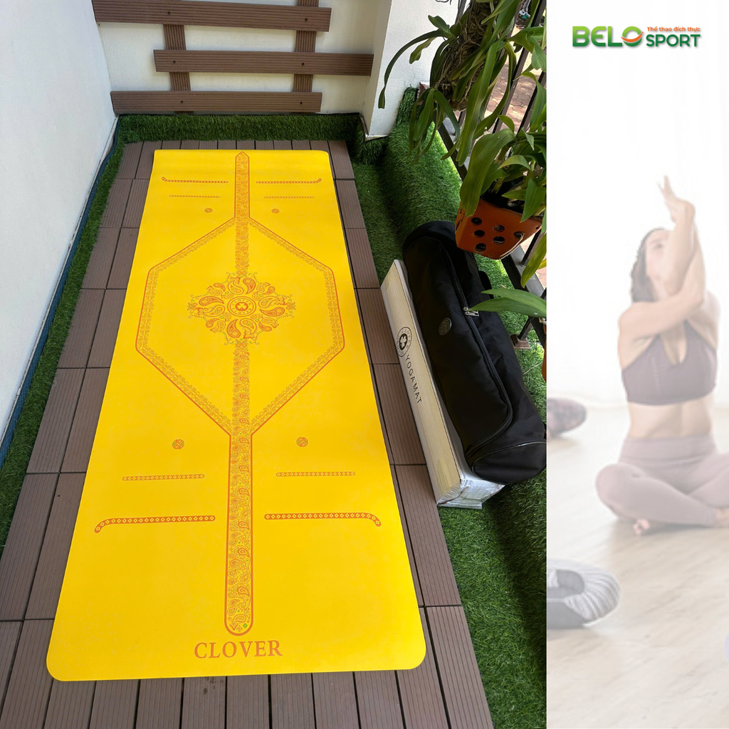 Thảm Tập Yoga Clover Họa Tiết Ngọc Trai