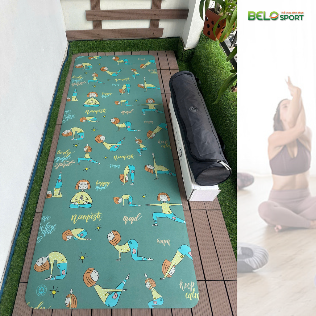 Thảm Tập Yoga Clover Họa Tiết