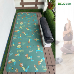 Thảm Tập Yoga Clover Họa Tiết
