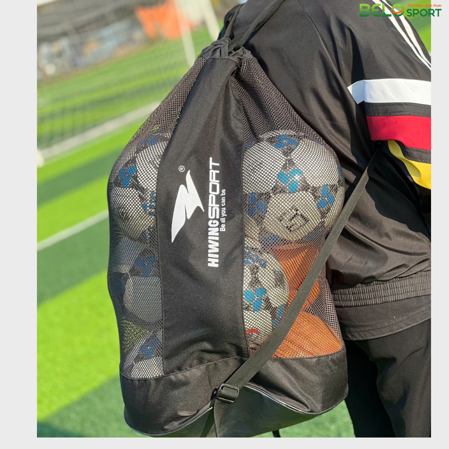 Túi Đựng Bóng Thể Thao Hiwing – Chất Vải Dù Cao Cấp, Đựng Tối Đa 10 Quả Bóng