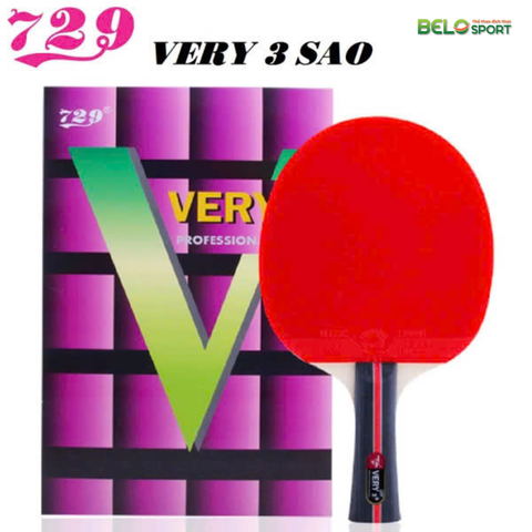 Vợt Bóng Bàn 729 Very 3 Sao Cacbon Chính Hãng