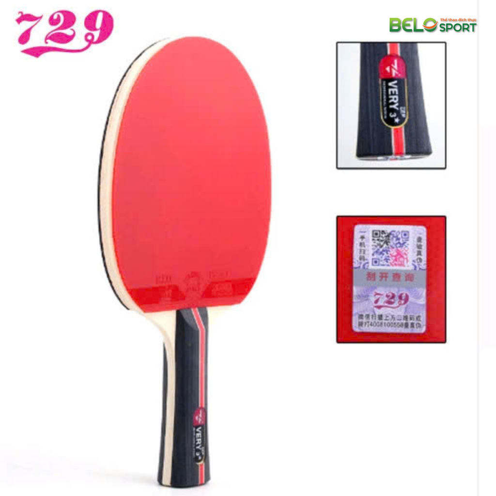 Vợt Bóng Bàn 729 Very 3 Sao Cacbon Chính Hãng