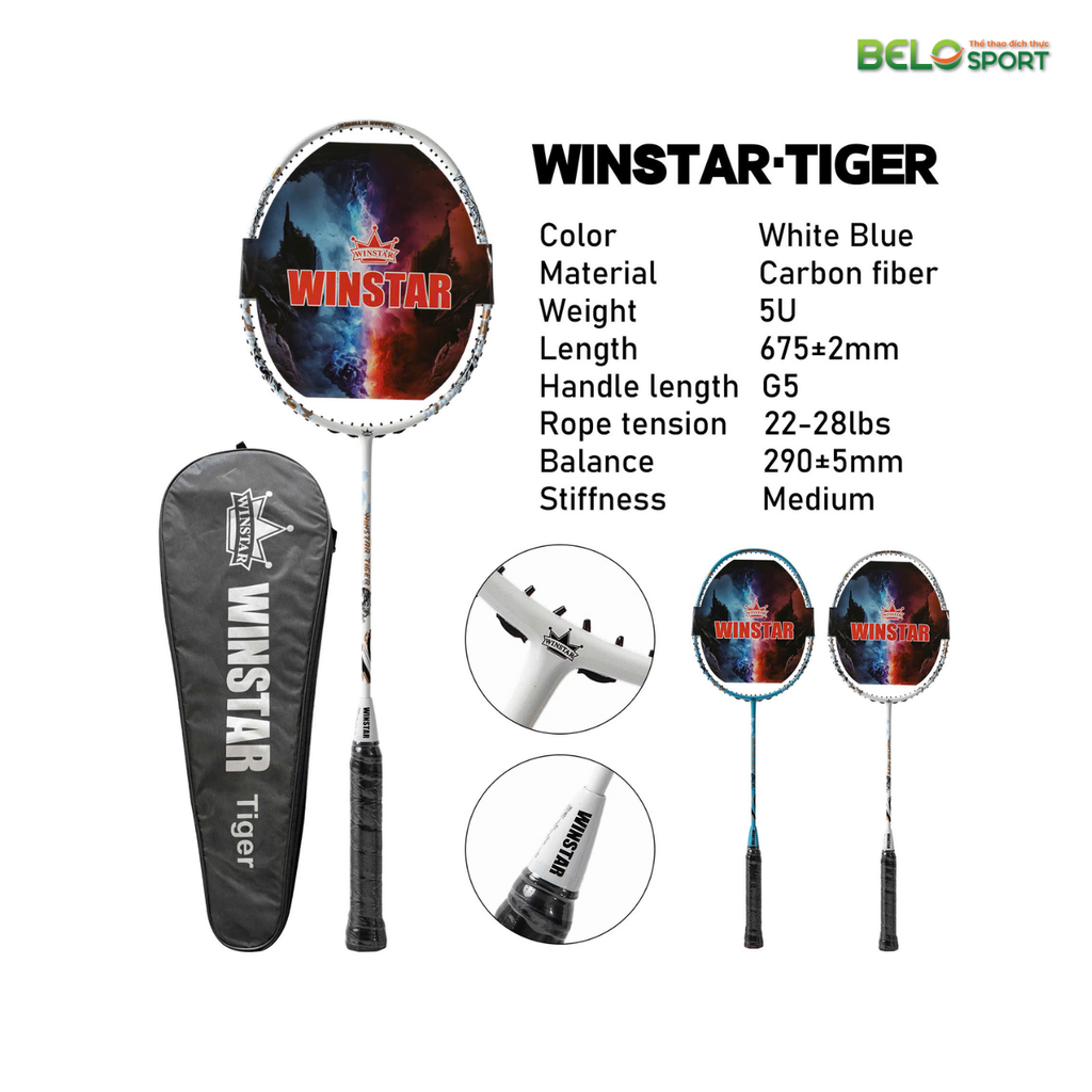 Vợt Cầu Lông Winstar Tiger Chính Hãng