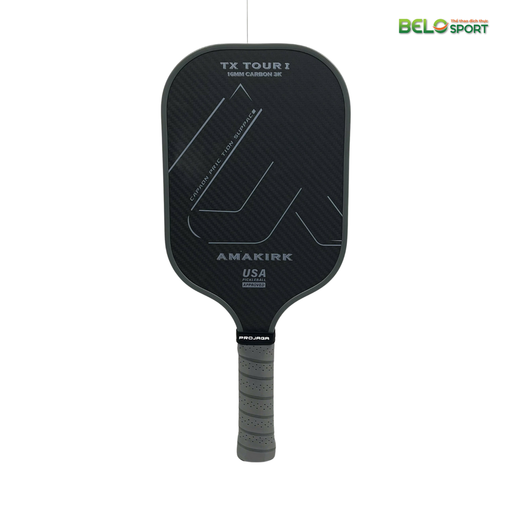 Vợt Pickleball Amasports Carbon 3K Màu Đen