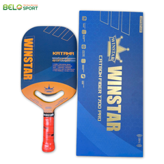 Vợt Pickleball Winstar Katana Carbon Fiber Grain - Màu Cam Xanh