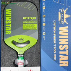 Vợt Pickleball Winstar Katana Carbon Fiber Grain - Màu Xanh Lá