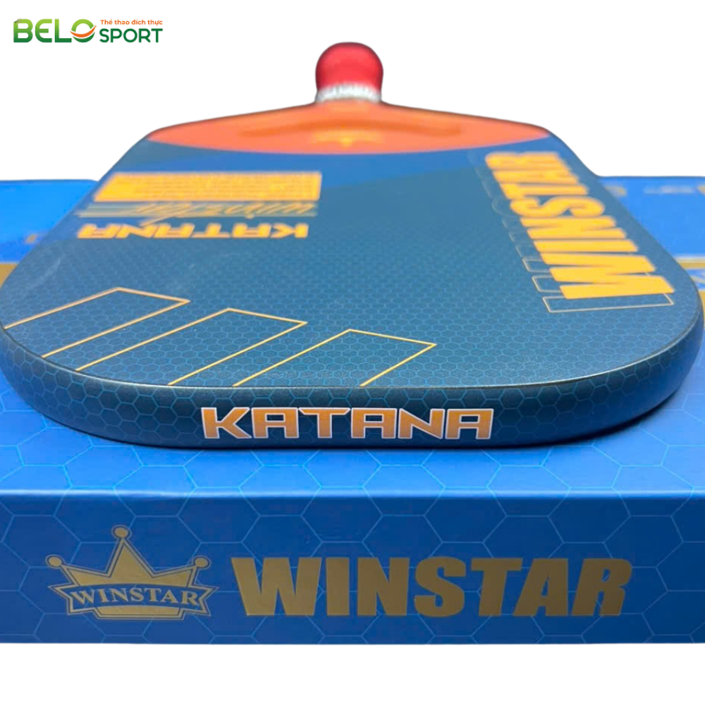 Vợt Pickleball Winstar Katana Carbon Fiber Grain - Màu Đỏ
