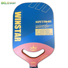 Vợt Pickleball Winstar Katana Carbon Fiber Grain - Màu Đỏ